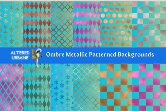 Download Ombre Metallic Patterned Backgrounds - Patterned backgrounds Collection