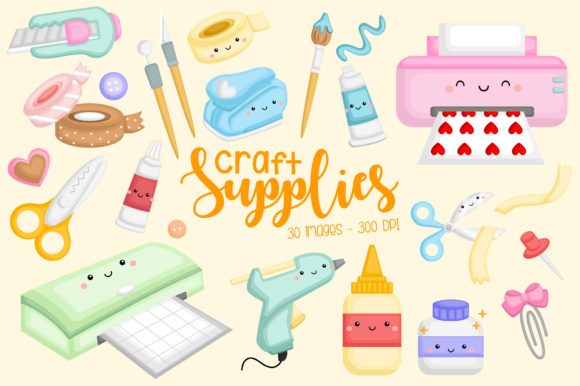 Download Craft Supplies Clipart - Hobby Clip Art - Craft supplies Collection