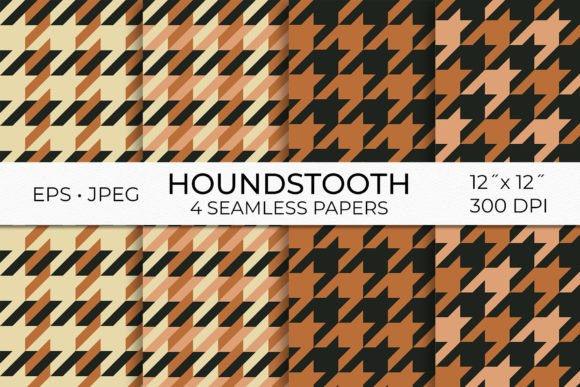 Download Classic Houndstooth Digital Paper Set - Houndstooth Collection