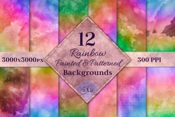 Download Rainbow Painted &amp; Patterned Backgrounds - Patterned backgrounds Collection