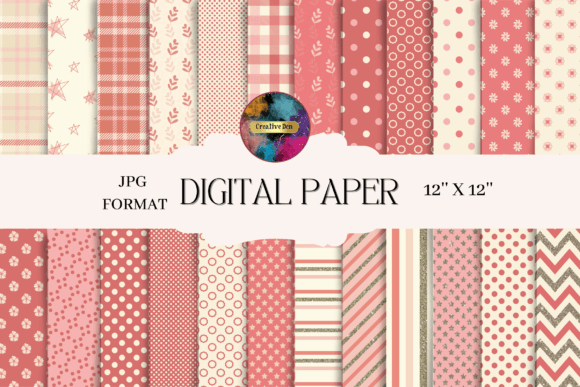 Download Peach and Cream Patterned Paper - Patterned paper Collection