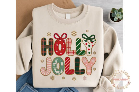 Download Holly Jolly Patterned Text PNG Clipart - Patterned Collection