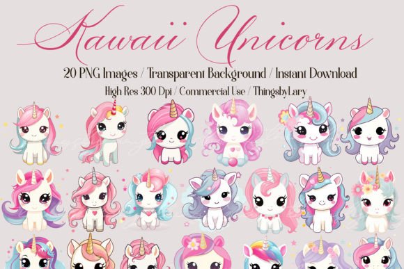 Download Cute Kawaii Unicorn Kid PNG Cliparts - Kawaii unicorn Collection
