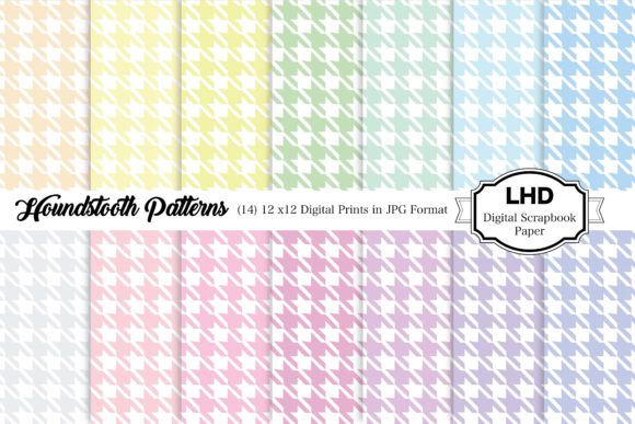 Download Digital Papers Pastel Houndstooth - Houndstooth Collection