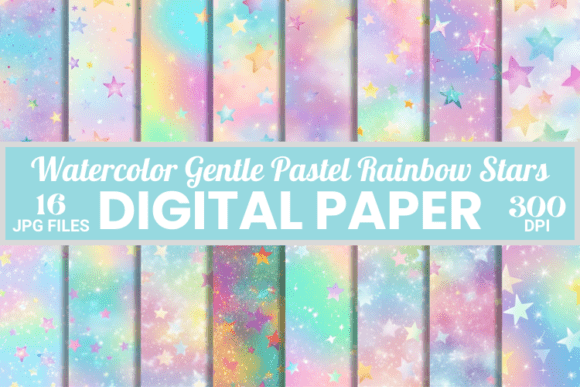 Download Soft Playful Gentle Pastel Stars Pattern - Star Collection