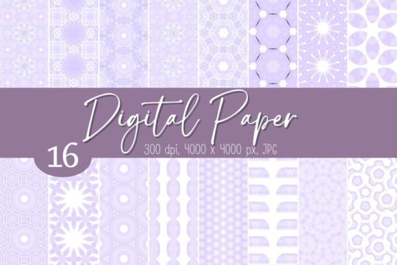 Download Lilac Digital Patterned Paper Pack Jpg - Patterned paper Collection