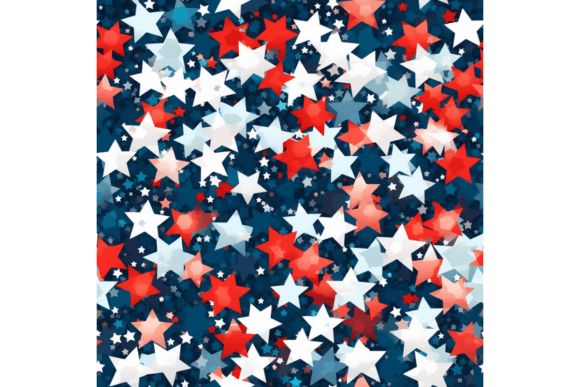 Download Red White and Blue Sparkle Stars Pattern - Star Collection