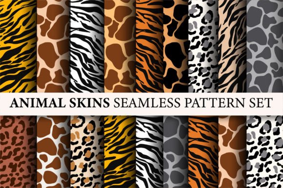 Download Animal Skins Seamless Pattern Set. - Animal skins Collection