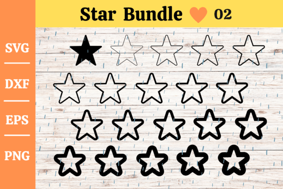 Download Stars SVG Bundle,Star Outline Vector #02 - Star Collection