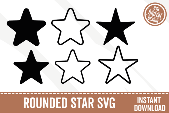 Download Rounded Star SVG Star Outline Clipart - Star Collection