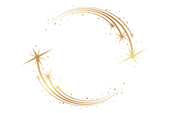 Download Glowing Stars Round Border. Sparkle Fram - Star Collection