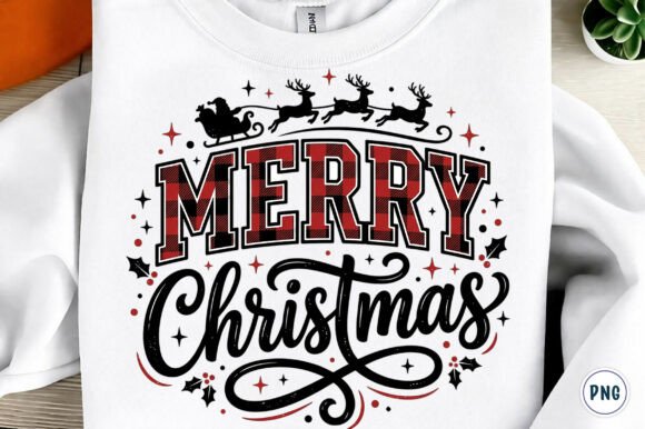 Download Merry Christmas Buffalo Plaid PNG - Merry Collection