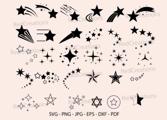 Download Stars Svg Bundle, Shooting Star, Sparkle - Premium Resources