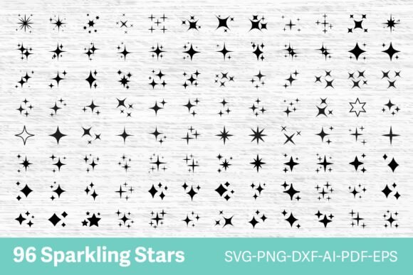 Download 96 Sparkling Stars Svg, Sparkle SVG - Star Collection